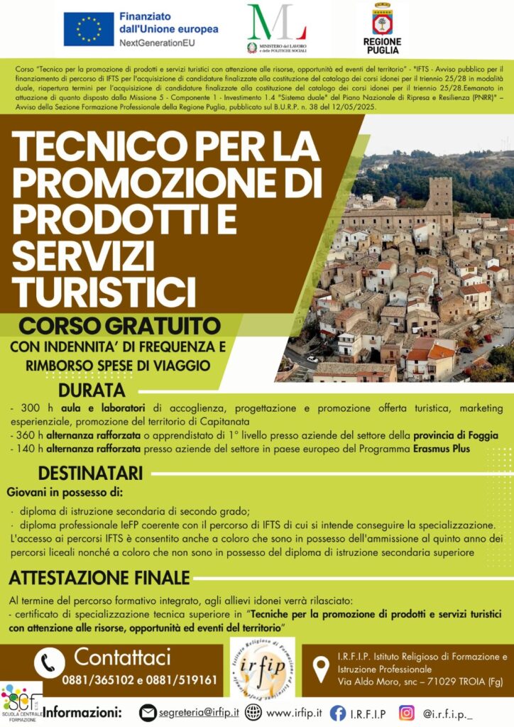 Tecnico per la promozione di prodotti e servizi turistici
